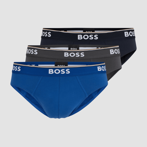 Hugo Boss Cotton-Stretch Brief 3 Pack in Assorted Colours