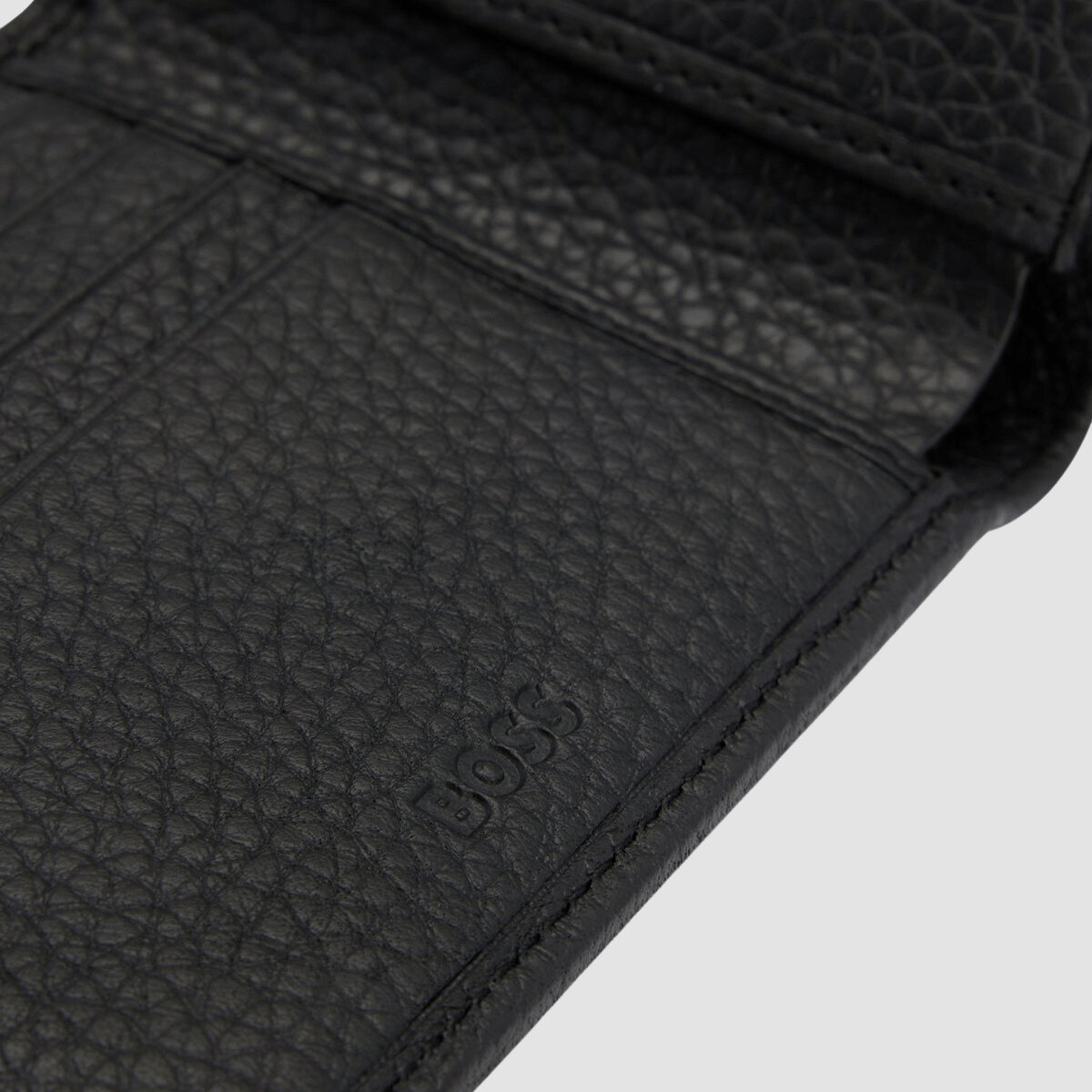Hugo Boss Crosstown Leather Wallet with Silver Hardware Logo