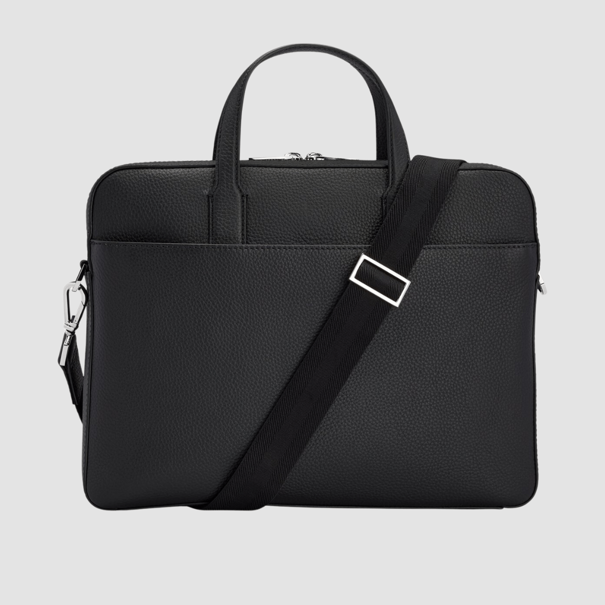 Hugo Boss Crosstown Leather Document Case in Black