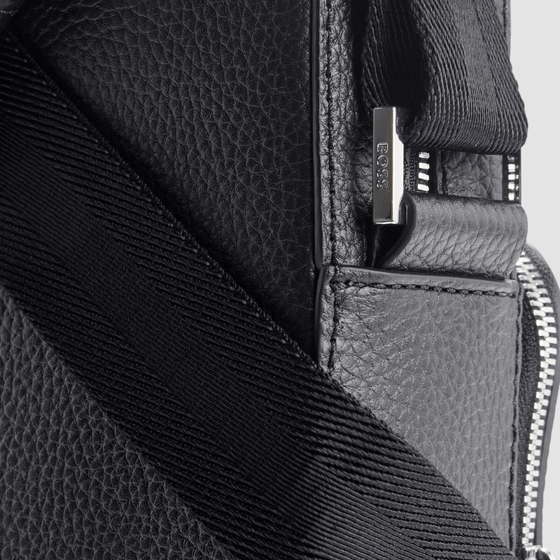 Hugo Boss Crosstown Leather Envelope Bag in Black