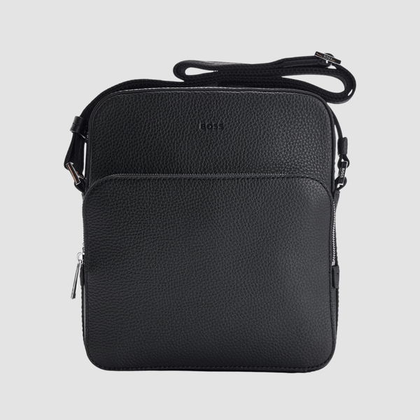 Hugo Boss Crosstown Leather Envelope Bag in Black