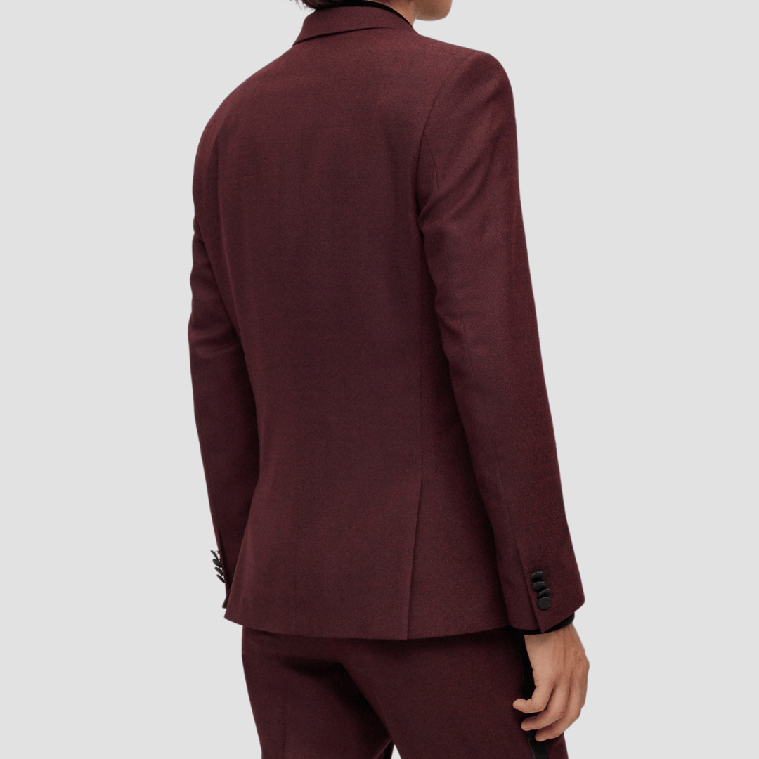 Hugo Boss Slim Fit Henry Dinner Jacket in Deep Red Mens Suit