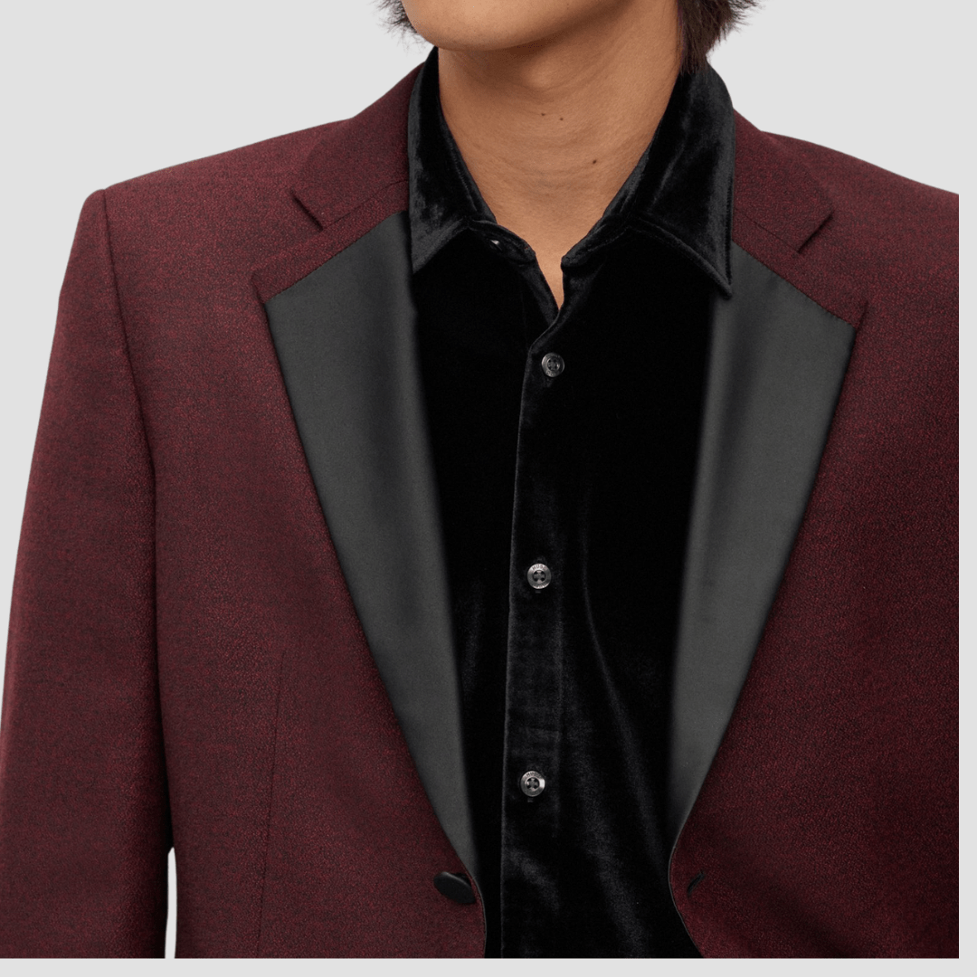 Hugo Boss Slim Fit Henry Dinner Jacket in Deep Red Mens Suit