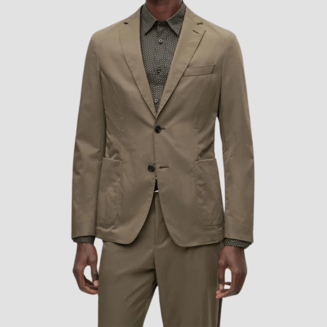 Hugo Boss slim fit hanry khaki water-repellent suit