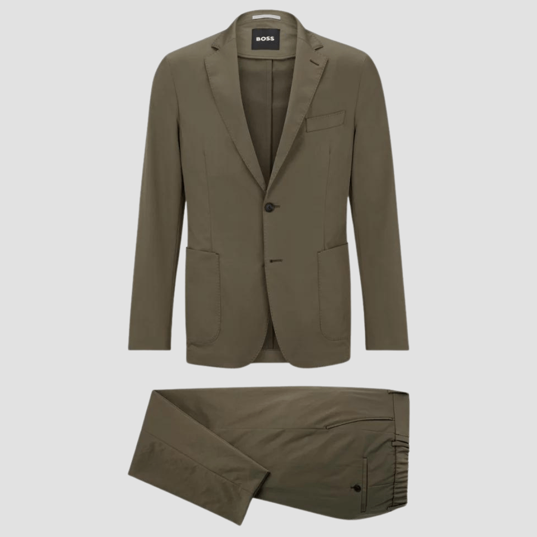 Hugo Boss slim fit hanry khaki water-repellent suit