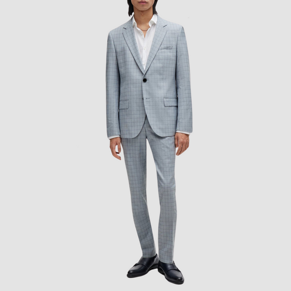 Hugo Boss Henry Getlin 232X Suit in Pastel Blue