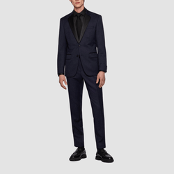 Hugo Boss Huge Tuxedo Dinner Suit in Dark Blue Pure Wool