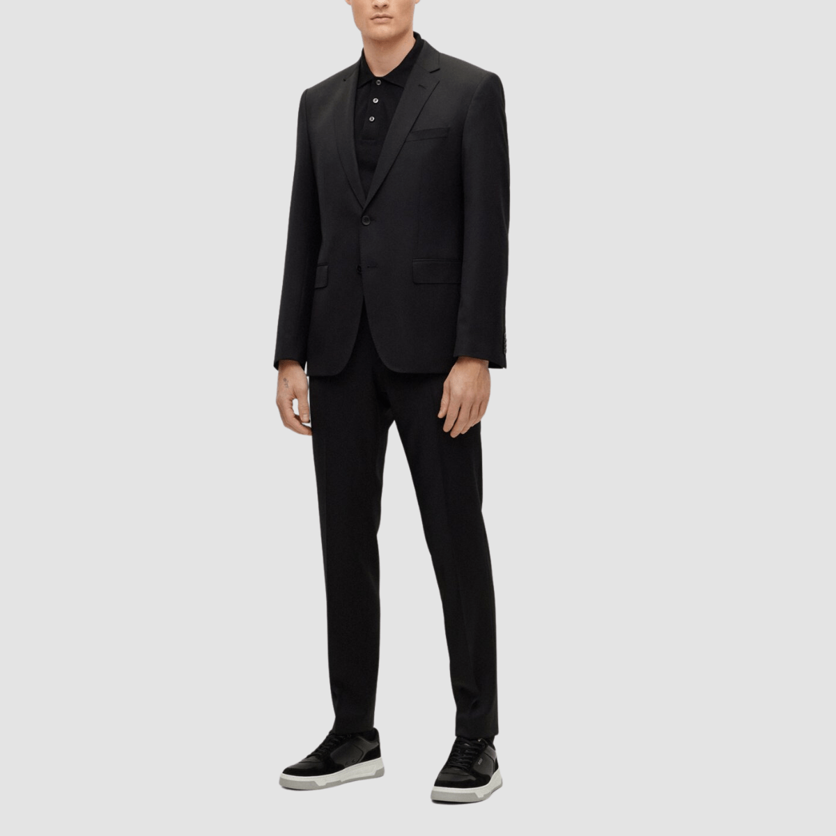 Boss Classic Fit Lenon Suit Trouser in Black Pure Wool