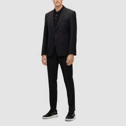 Boss Classic Fit Lenon Suit Trouser in Black Pure Wool