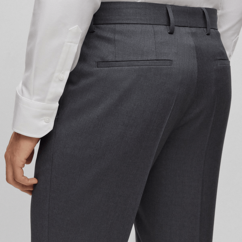 BOSS - Slim-fit trousers in micro-patterned stretch jersey