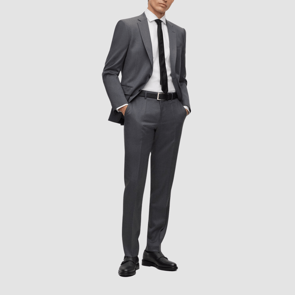 Hugo Boss Classic Fit Lenon Suit Trouser in Dark Grey Pure Wool