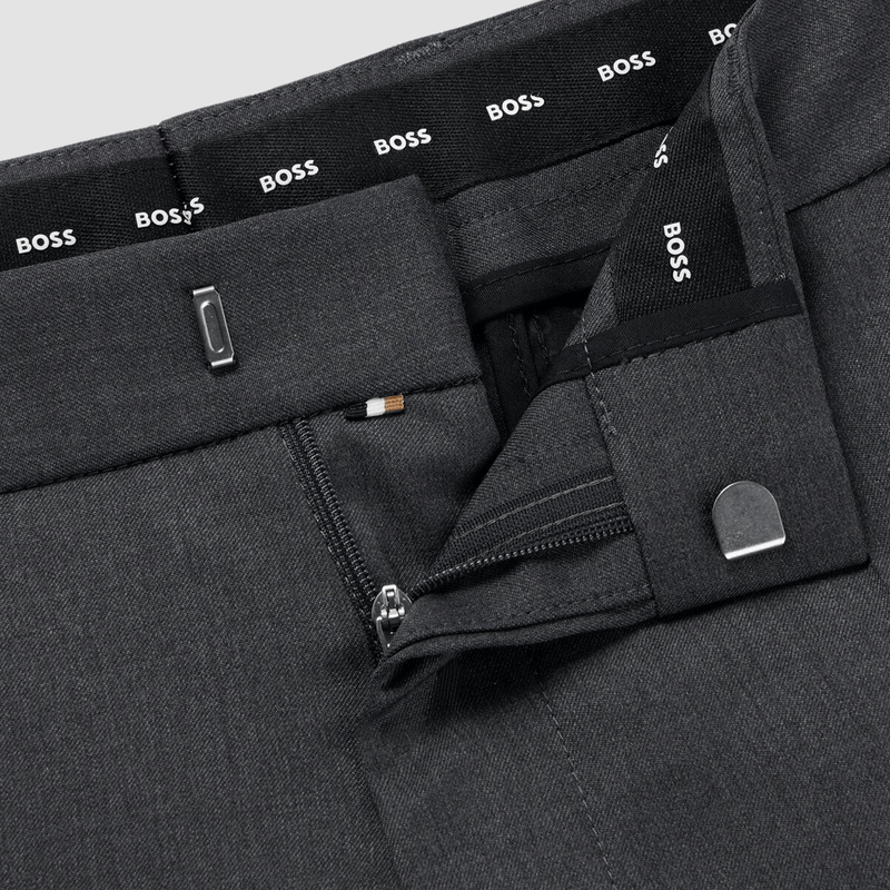 Hugo Boss Classic Fit Lenon Suit Trouser in Dark Grey Pure Wool