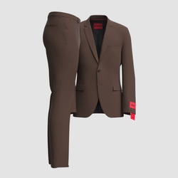 Hugo Boss Super Slim Fit Arti/Hesten232X Suit in Rust/Copper Virgin Wool