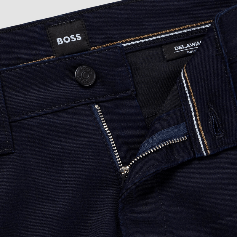 Hugo Boss Slim Fit Mens Jeans in Navy Comfort-Stretch Denim