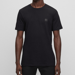Hugo Boss Logo Patch Classic Fit Cotton Jersey T-Shirt in Black