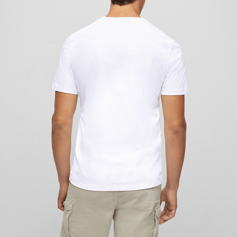 Hugo Boss Logo Patch Classic Fit Cotton Jersey T-Shirt in White
