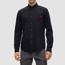 Hugo Mens Slim Fit Evito Oxford Shirt in Black