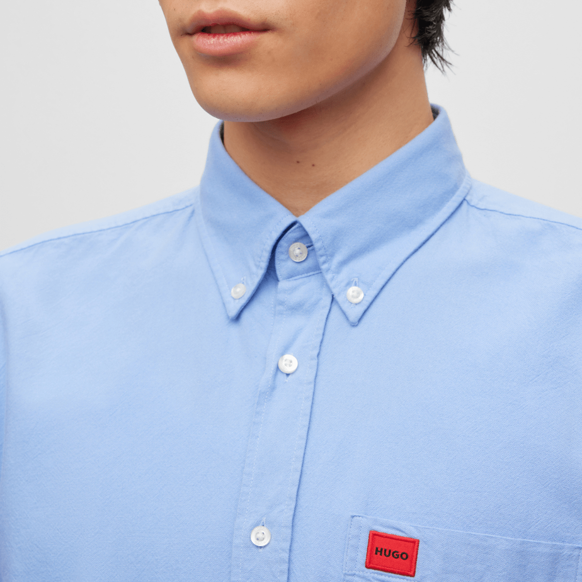 Hugo Mens Slim Fit Evito Oxford Shirt in Blue