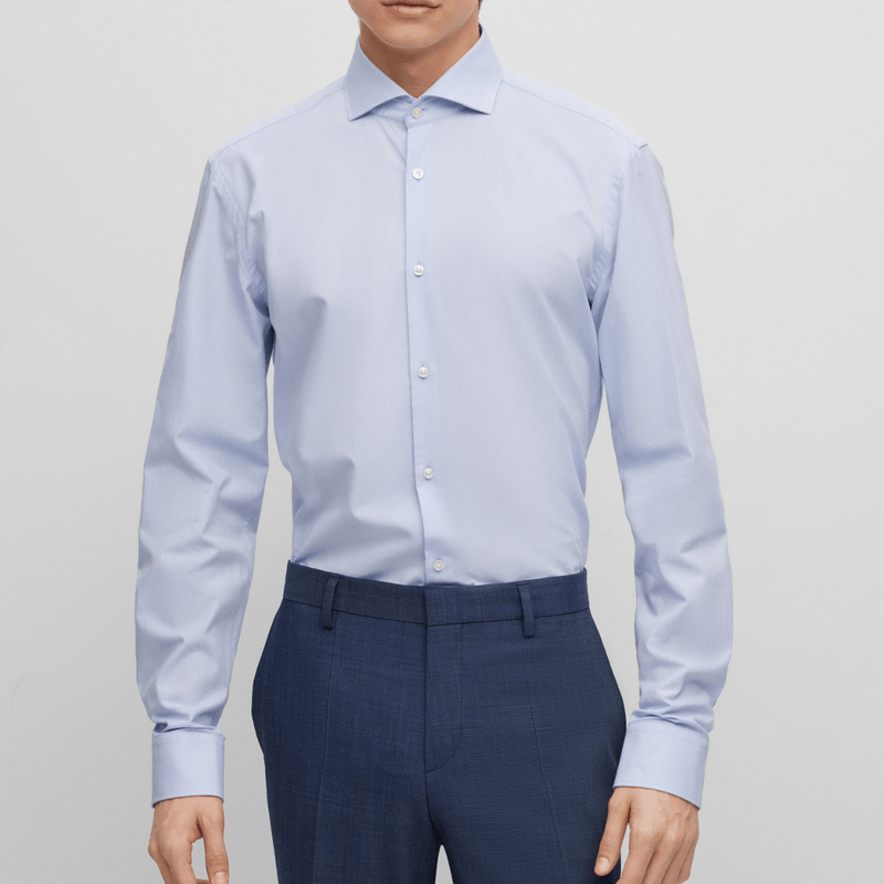 Hugo Slim Fit Kason Shirt in Light Blue Cotton