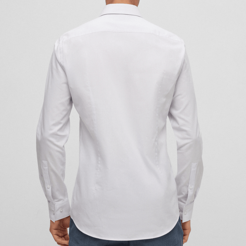 Hugo Slim Fit Kason Shirt in White Cotton