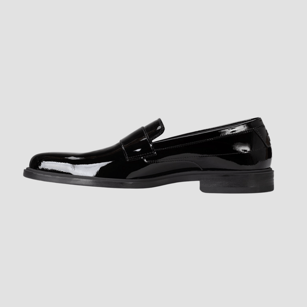 Hugo Boss Loafers in Patent Black Leather – Mens Suit Warehouse - Melbourne