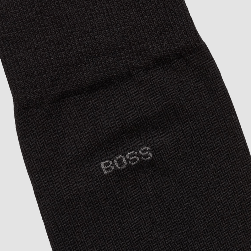 Hugo Boss Mens Socks in Black Cotton Stretch