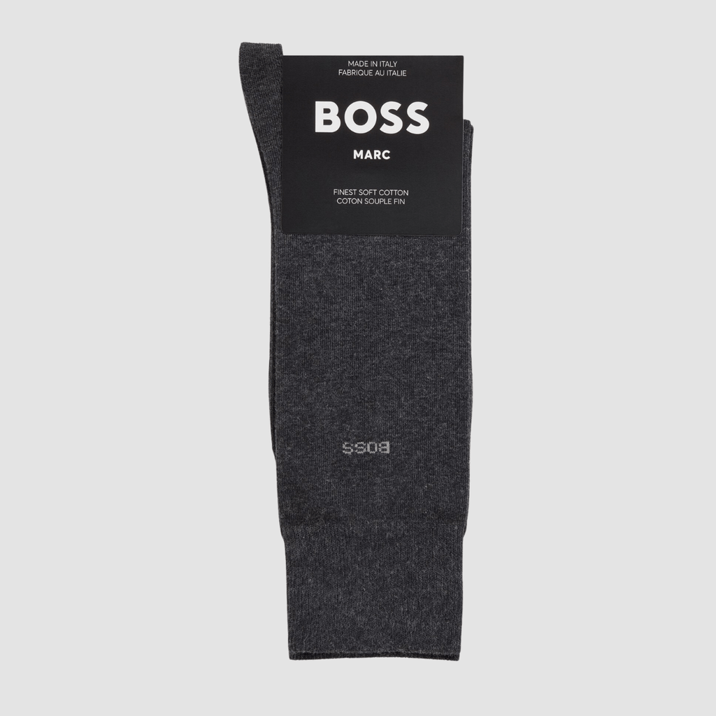 Hugo Boss Mens Socks in Charcoal Cotton Stretch Mens Suit Warehouse Melbourne