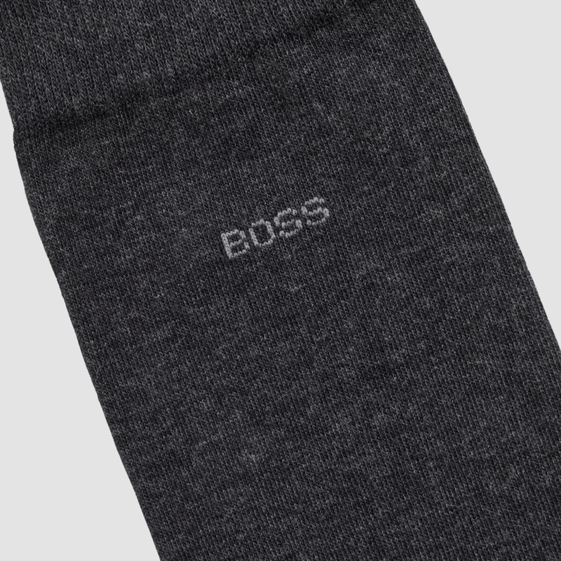 Hugo Boss Mens Socks in Charcoal Cotton Stretch