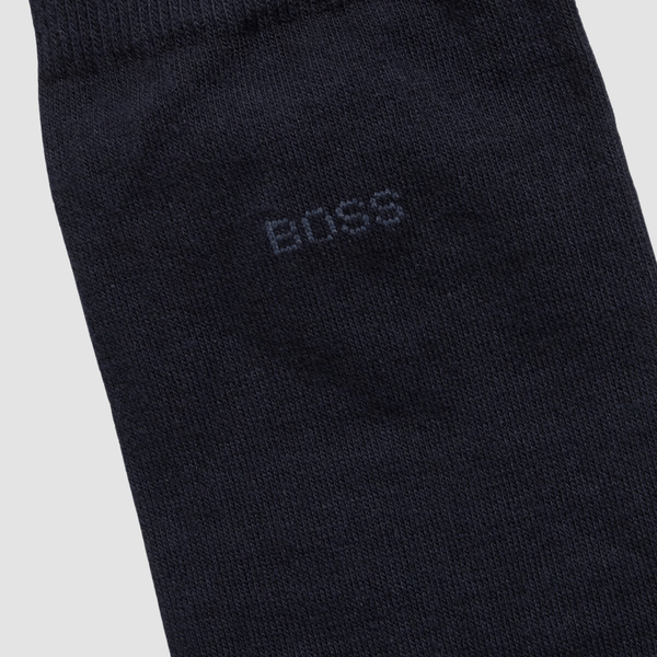 Hugo Boss Mens Socks in Dark Blue Cotton Stretch
