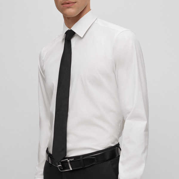 Hugo Boss Pure Silk Jacquard Tie in Black