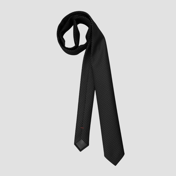 Hugo Boss mens 6cm neck tie in black pure silk