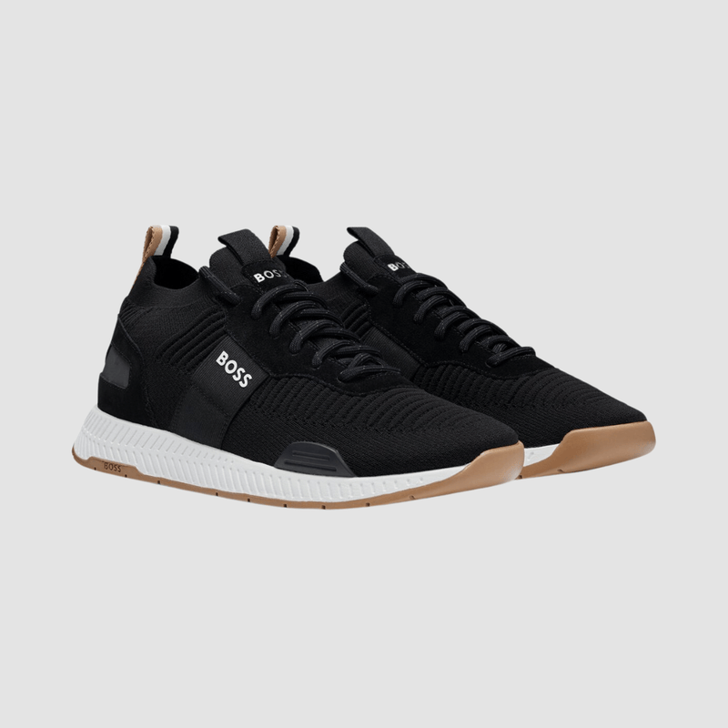 Hugo Boss Lightweight Sporty Sock Trainers in Black