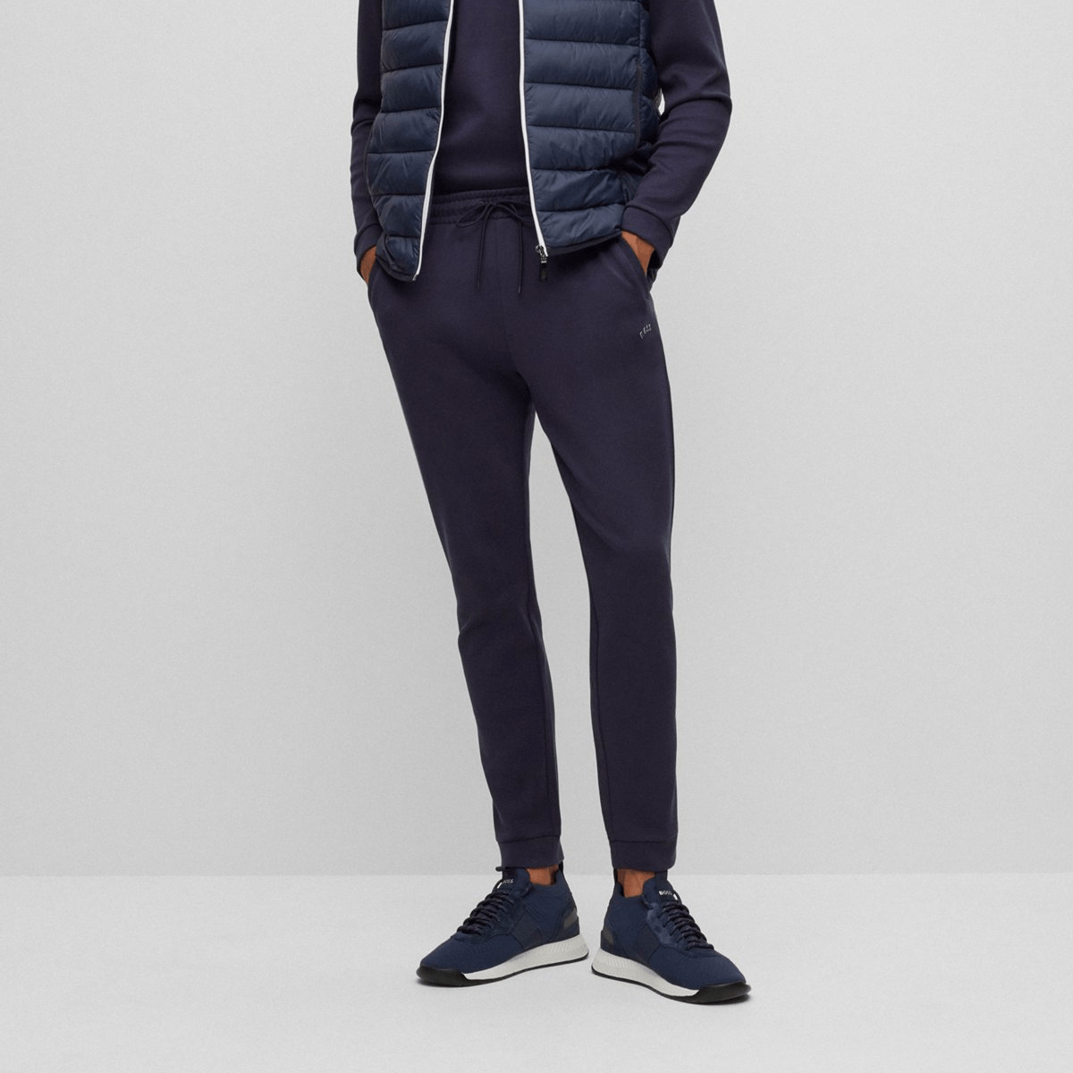 Hugo Boss Lightweight Sporty Sock Trainers in Dark Blue