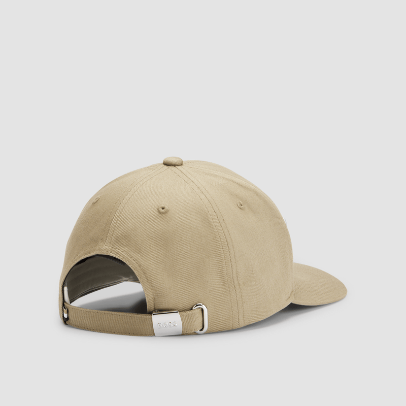 Hugo Boss Embroidered Logo Cotton-Twill Mens Cap in Khaki