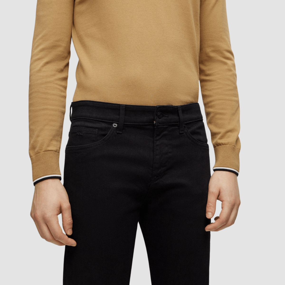 Hugo Boss Slim Fit Mens Jeans in Black Super-Soft Italian Denim