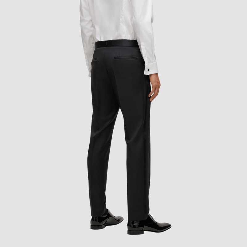 Hugo Boss Slim Fit Genius Trouser in Black Pure Wool