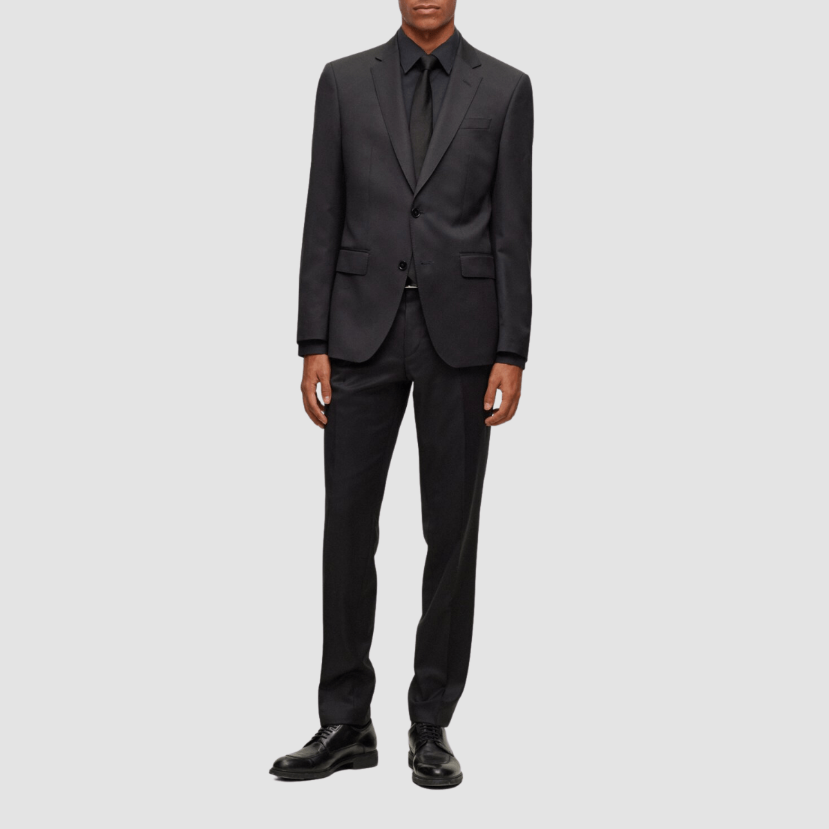 Hugo Boss Slim Fit Huge Suit in Black Pure Virgin Wool