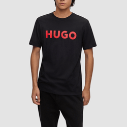 Hugo Boss Mens Classic Fit Jersey Cotton Boss Logo T-Shirt in Black
