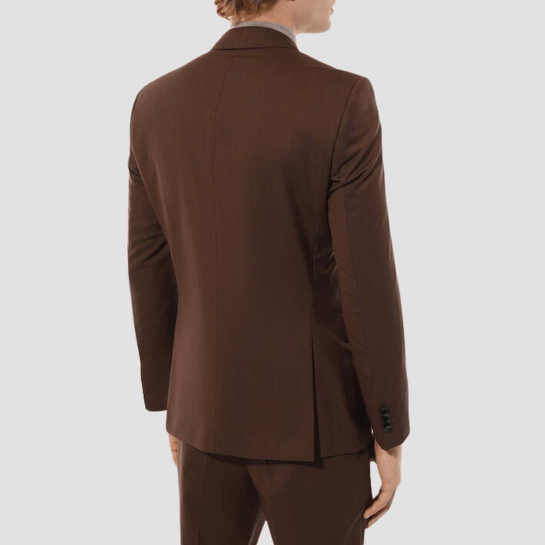 Hugo Boss Slim Fit Suit in Brown Pure Wool