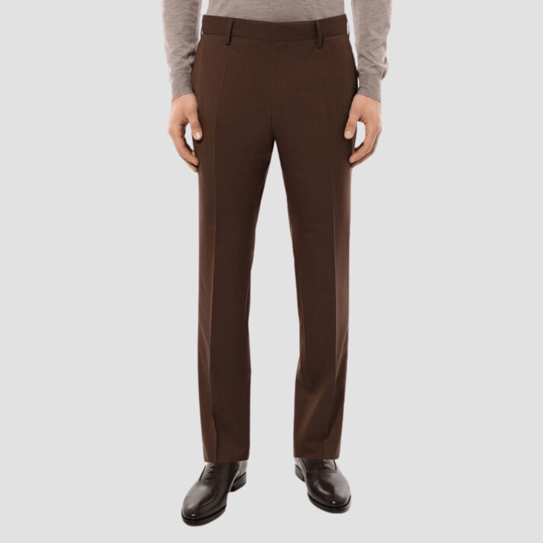 Hugo Boss Slim Fit Suit in Brown Pure Wool