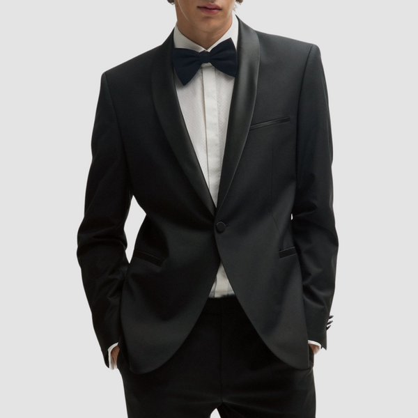 Hugo Boss Super Slim Fit Tuxedo Suit in Black