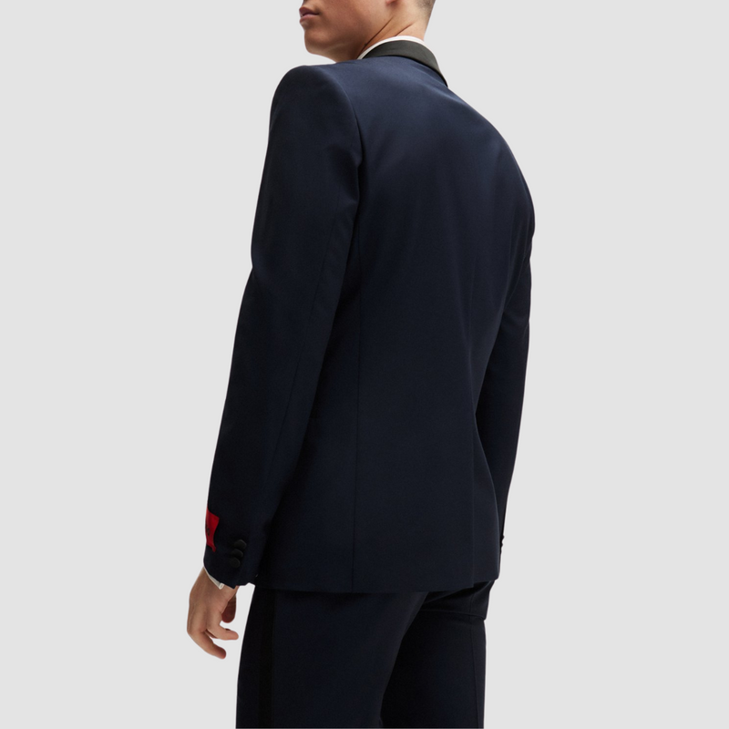 Hugo Boss Super Slim Fit Tuxedo Suit in Dark Blue