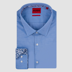 Hugo Mens Slim Fit Koey Shirt in Light Blue