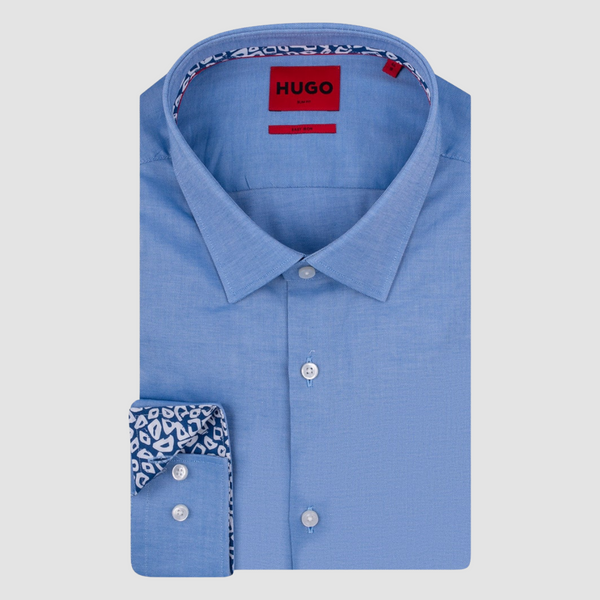 Hugo Mens Slim Fit Koey Shirt in Light Blue