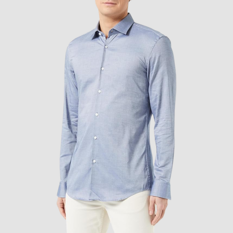 Hugo Mens Slim Fit Koey Shirt in Denim Blue