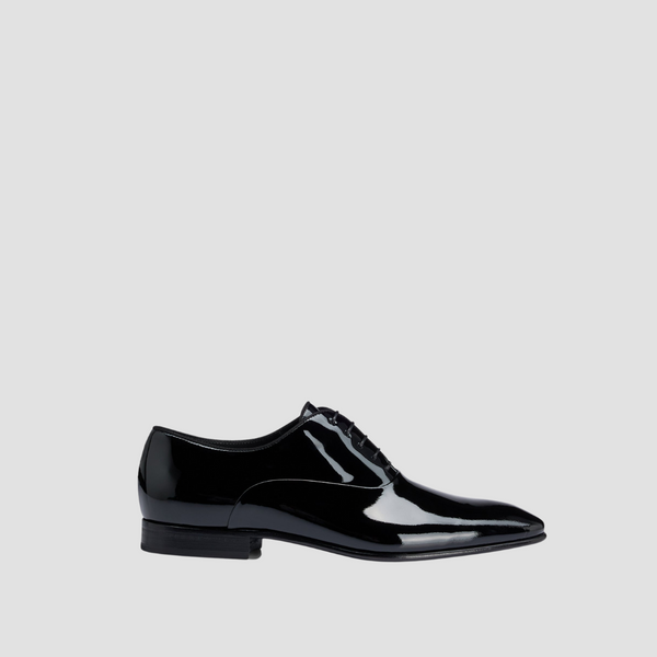 Hugo Boss Oxford Dress Shoes in Patent Black Leather