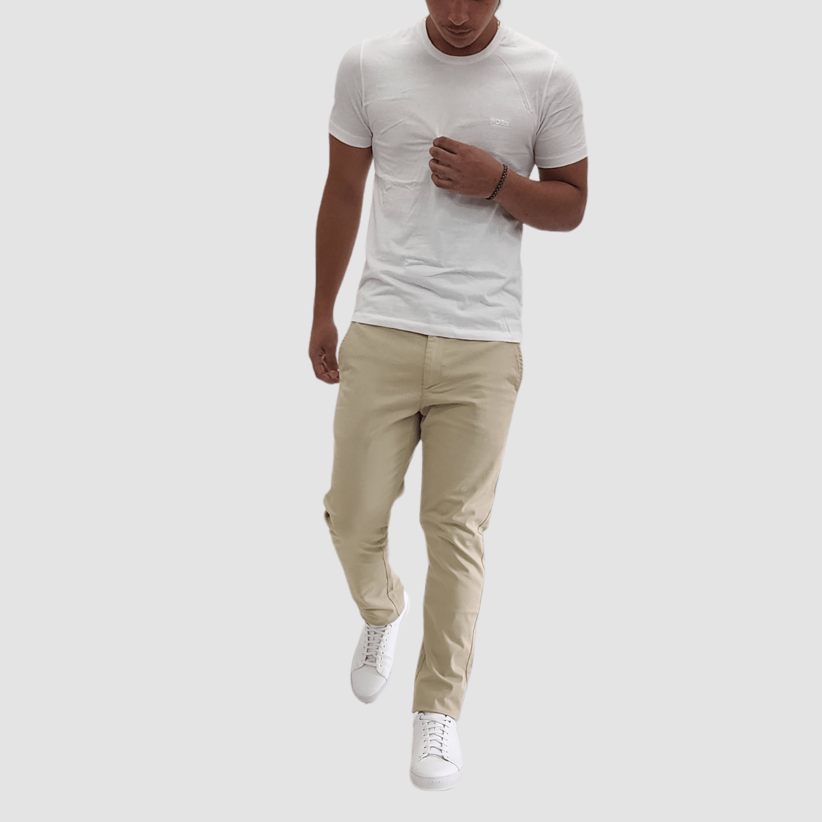 Jenson Slim Fit Jim Chino Pant in Sand