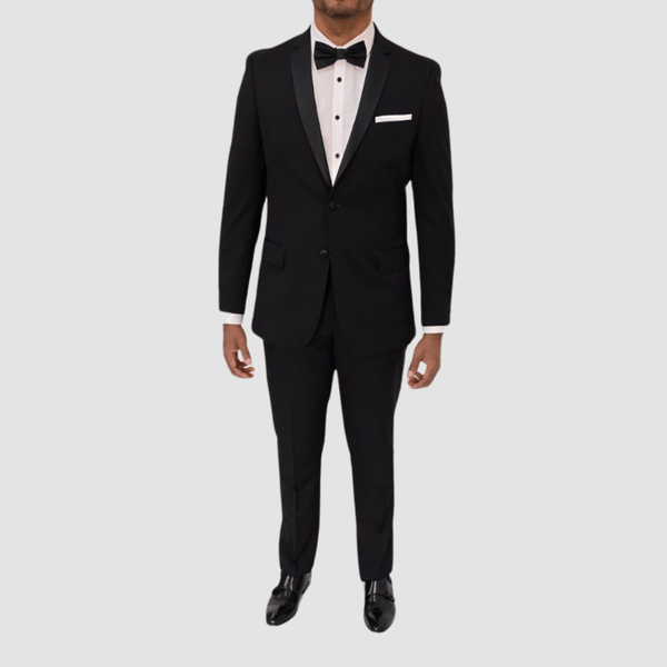 Jenson Slim Fit London Tuxedo Suit in Black