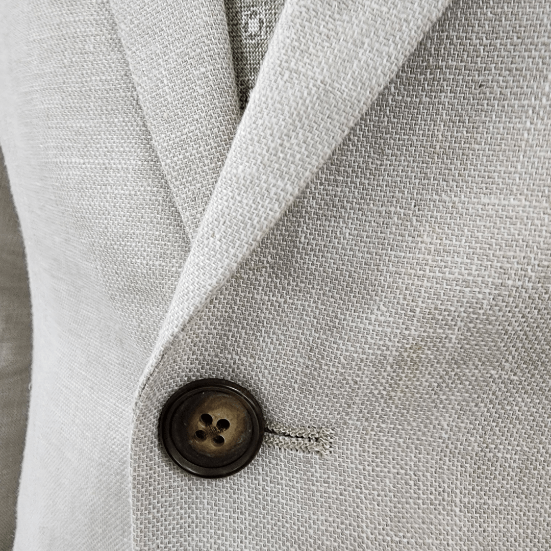 Jenson Mens Slim Fit Rosewood Sports Jacket in Sand