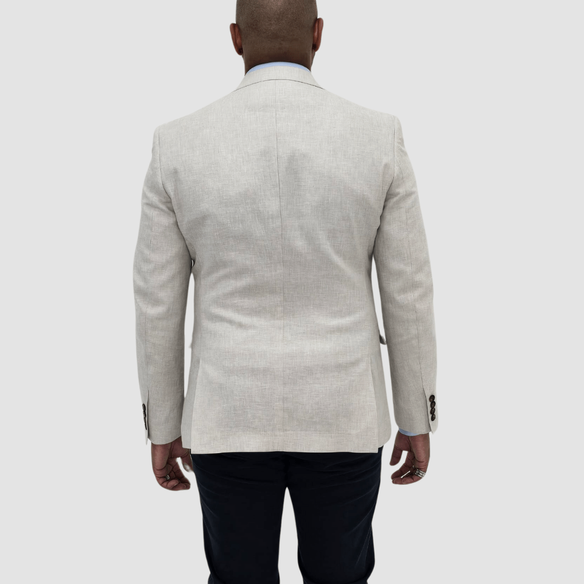 Jenson Mens Slim Fit Rosewood Sports Jacket in Sand
